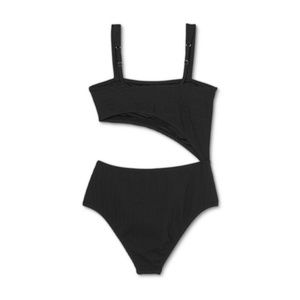 Ribbed Cut Out One-Piece Swimsuit
